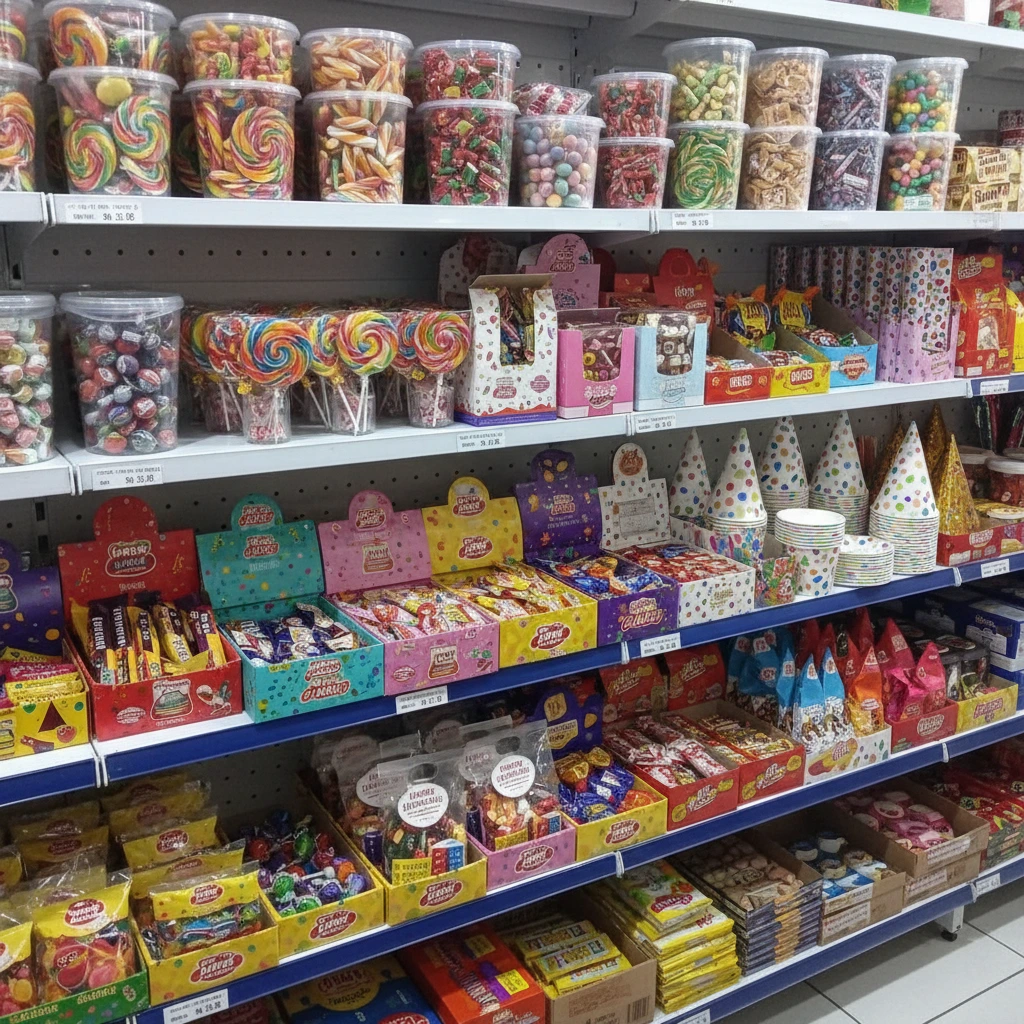 Sortimento de doces, guloseimas e chocolates para festas em Florianópolis