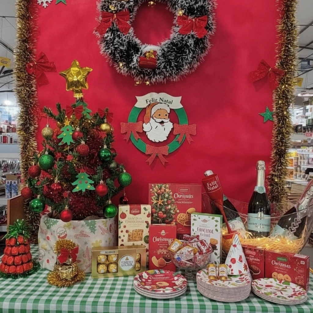 Chocolates, panetones e decorações natalinas em Florianópolis
